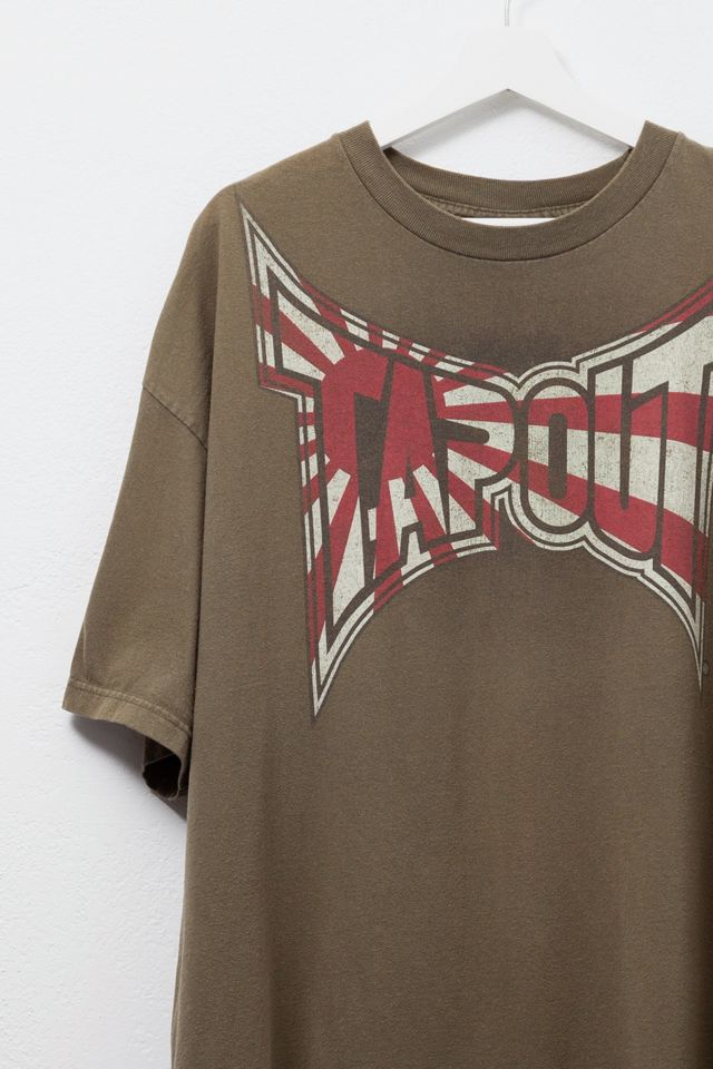 Vintage Y2K Tapout Oversized Green Graphic T-Shirt Made in USA #1