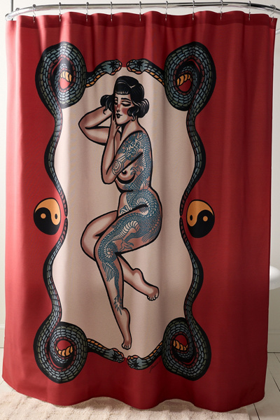 Jessica O. Peaceful Among Chaos Printed Shower Curtain