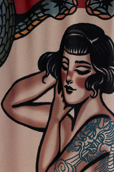 Jessica O. Peaceful Among Chaos Printed Shower Curtain