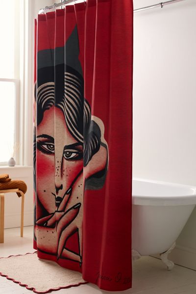 Jessica O. Don’t Play Your Games On Me Printed Shower Curtain