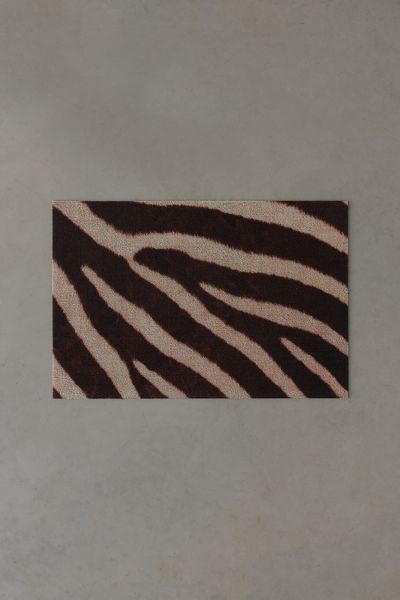 Zebra Print Vinyl Doormat