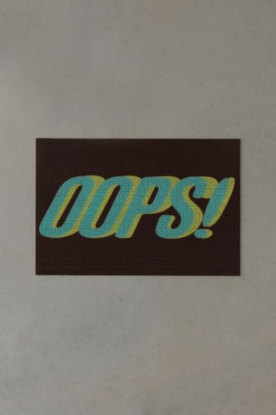 Oops! Text Vinyl Doormat
