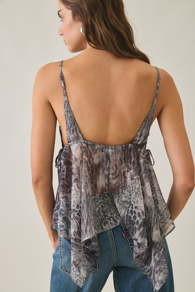 Kimchi Blue Spellbound Lace Trim Hanky Hem Babydoll Cami #4