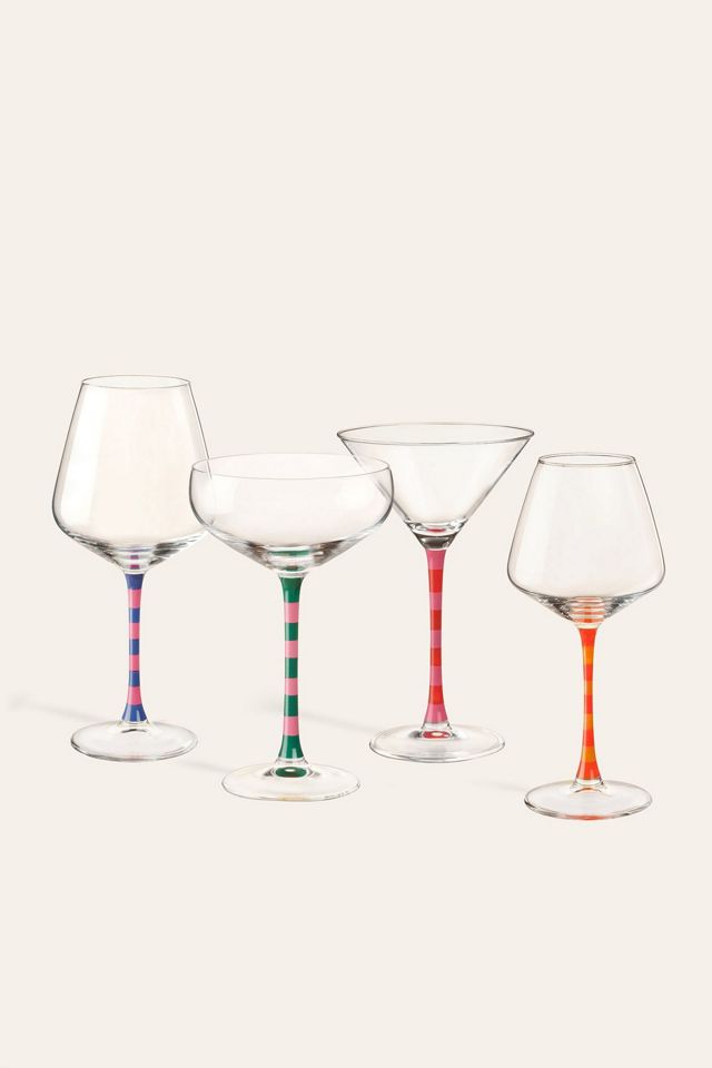 Zsa Zsa Zsu Loess Hand Painted  Glass Martini Glass #1