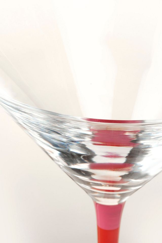 Zsa Zsa Zsu Loess Hand Painted  Glass Martini Glass #2