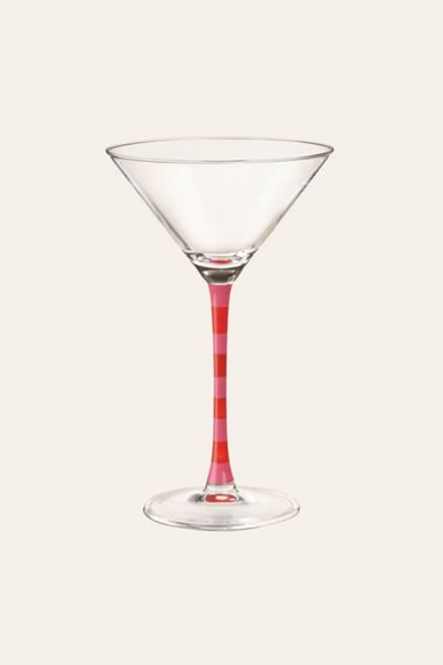Zsa Zsa Zsu Loess Hand Painted  Glass Martini Glass