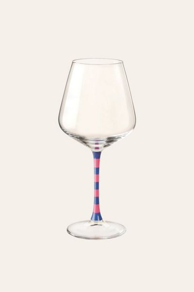 Zsa Zsa Zsu Loess Hand Painted Glass Red Wine Glass