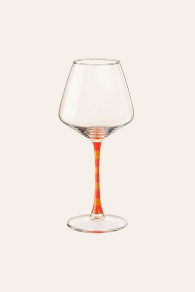 Zsa Zsa Zsu Loess Hand Painted  Glass White Wine Glass