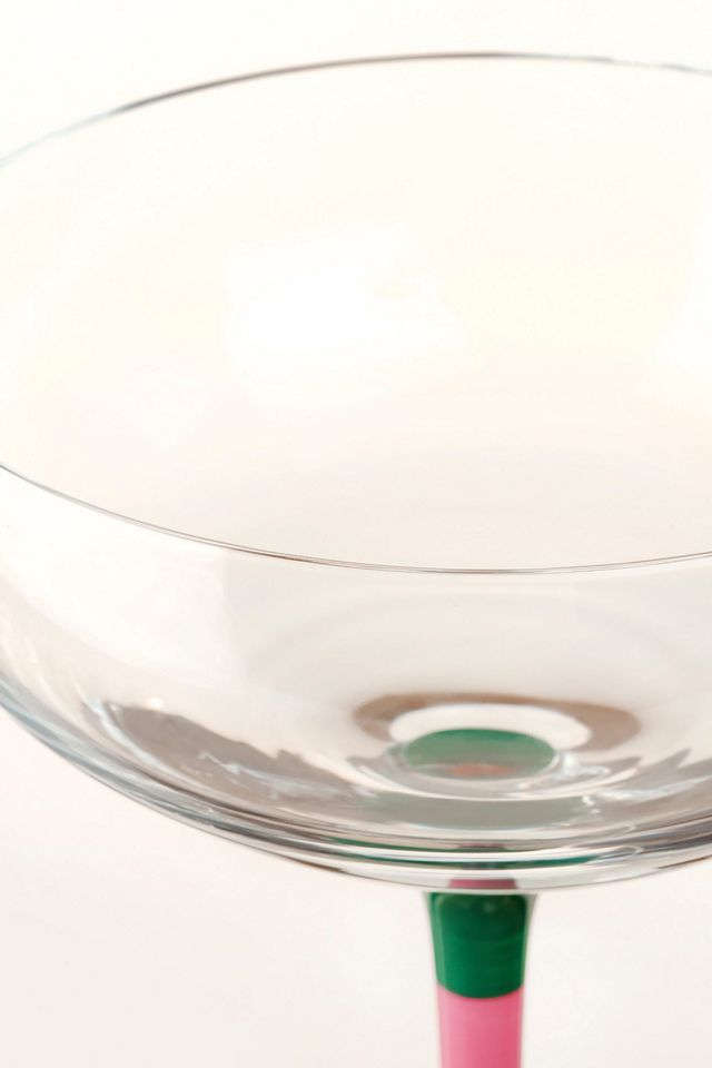Zsa Zsa Zsu Loess Hand Painted  Glass Champagne Glass #2