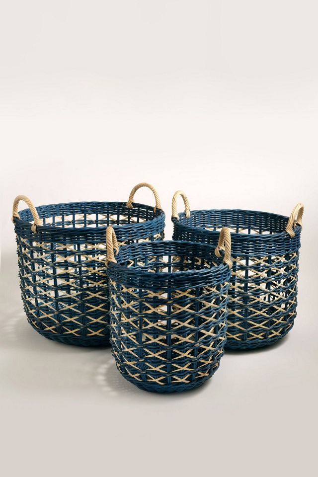 Zsa Zsa Zsu Java Round Rattan Basket #1