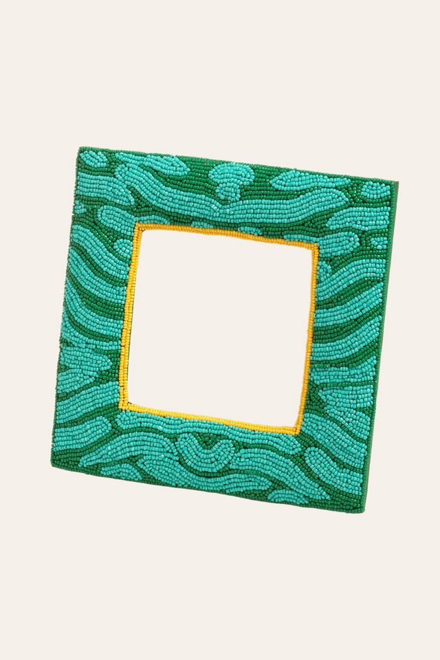 Zsa Zsa Zsu Dadri Square Decorative Beaded Wood Frame #1