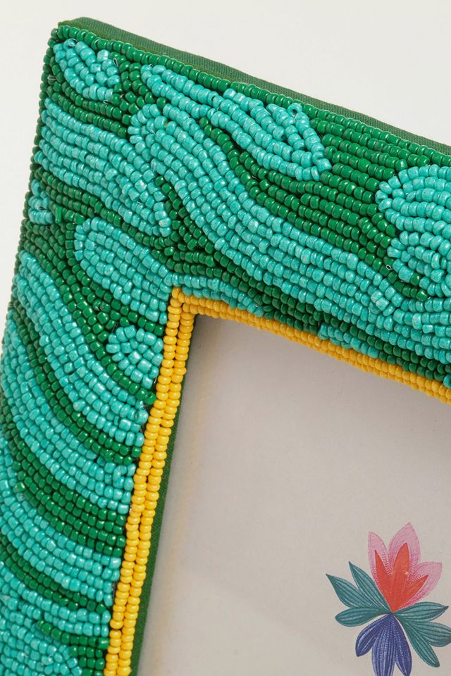 Zsa Zsa Zsu Dadri Square Decorative Beaded Wood Frame #2
