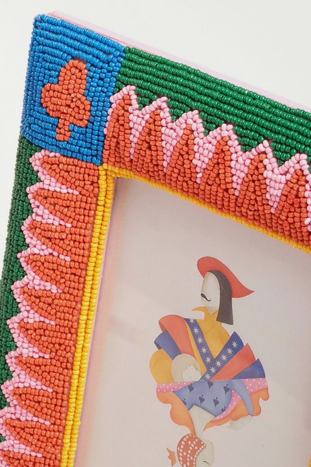 Zsa Zsa Zsu Dadri Decorative Beaded Wood Frame #1