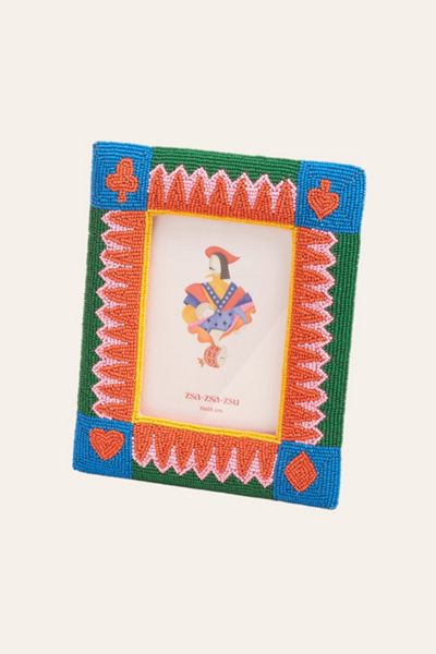 Zsa Zsa Zsu Dadri Decorative Beaded Wood Frame