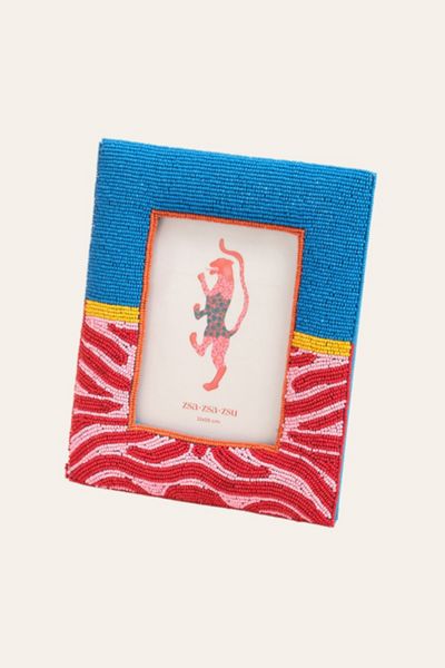 Zsa Zsa Zsu Dadri Decorative Beaded Wood Frame