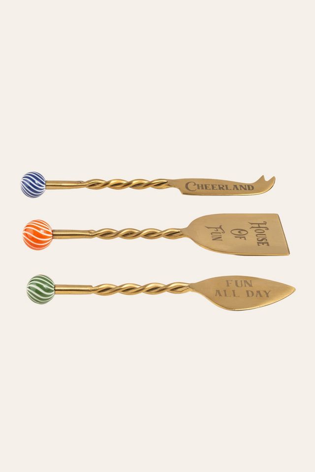 Zsa Zsa Zsu Rampur Steel Cheese Serving Set #2