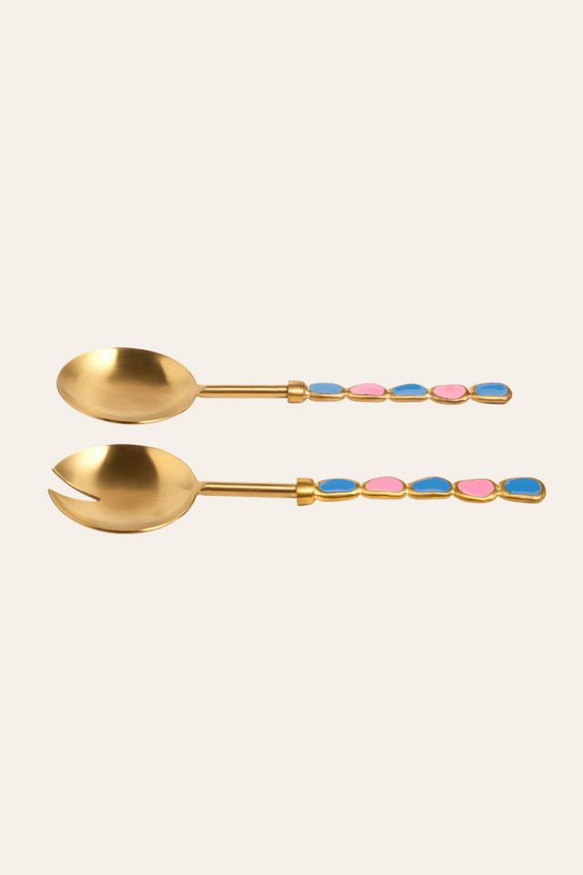 Zsa Zsa Zsu Rampur Steel Salad Serving Set #1