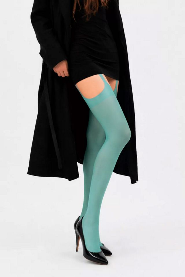 LECHERY® Long Thin Spaghetti Strap Shiny Pantyhose Tights #2