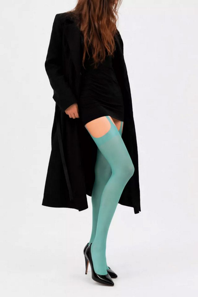 LECHERY® Long Thin Spaghetti Strap Shiny Pantyhose Tights #3