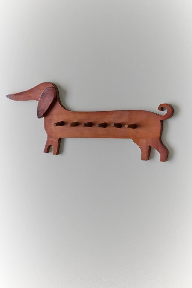 Dolly Dachshund Wood Wall Multi-Hook #1