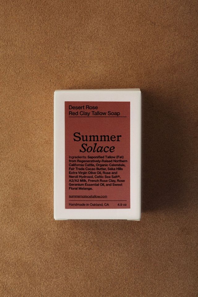 Summer Solace Tallow Desert Rose Red Clay Bar Soap #2