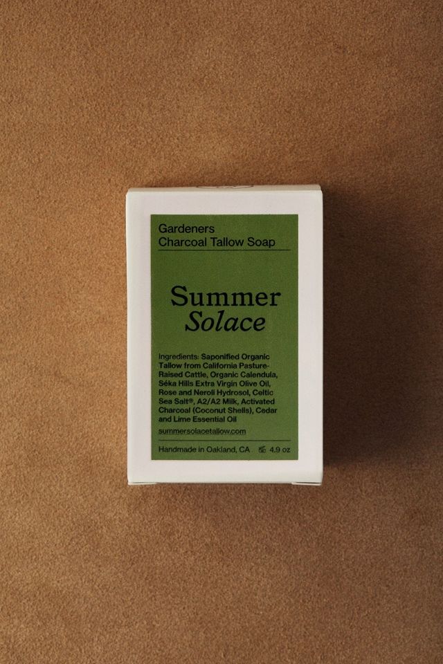 Summer Solace Tallow Gardener's Charcoal Soap Bar #2