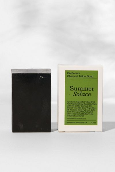 Summer Solace Tallow Gardener's Charcoal Soap Bar