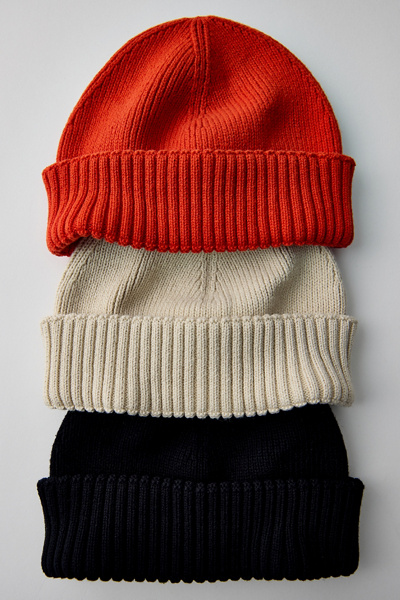 Clean Short Roll Beanie in Orange, Men's at Urban Outfitters