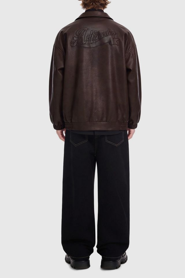 Aelfric Eden Embroidery Faux Leather Jacket #2