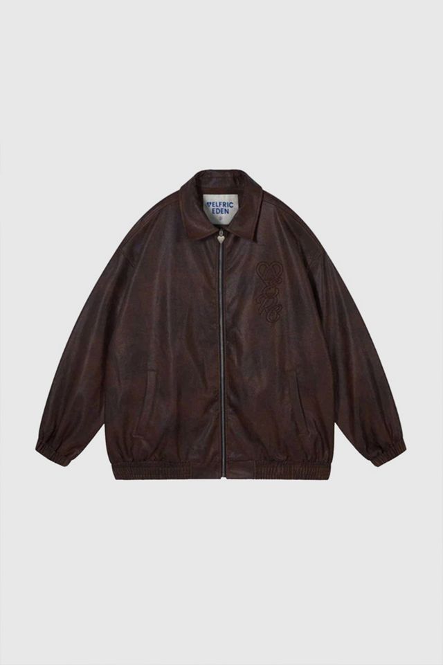 Aelfric Eden Embroidery Faux Leather Jacket #3