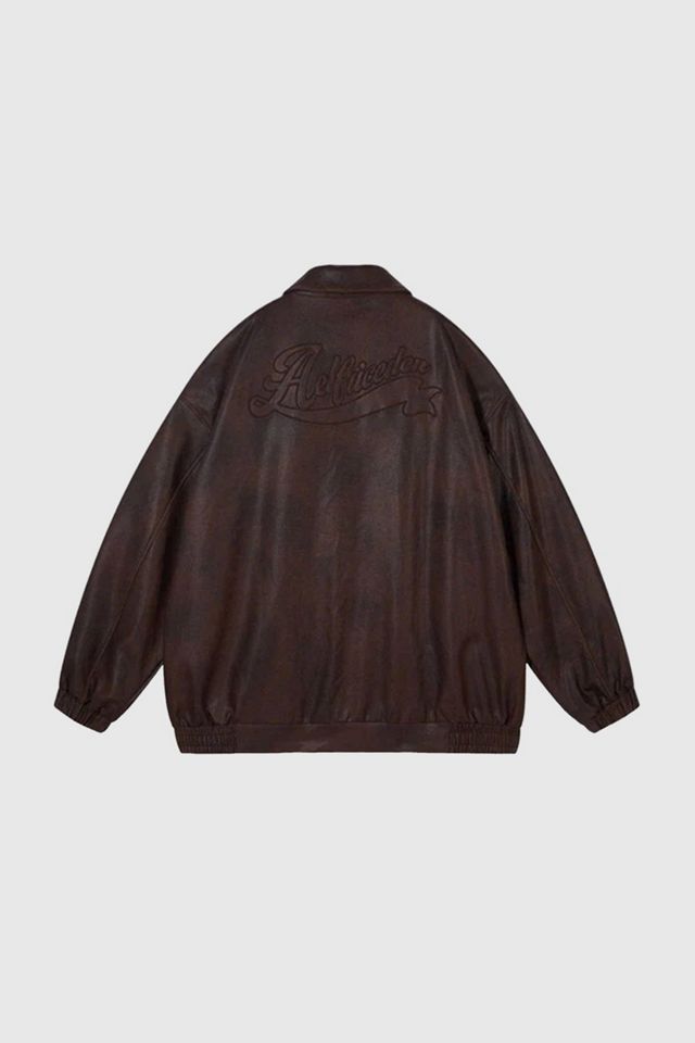 Aelfric Eden Embroidery Faux Leather Jacket #4