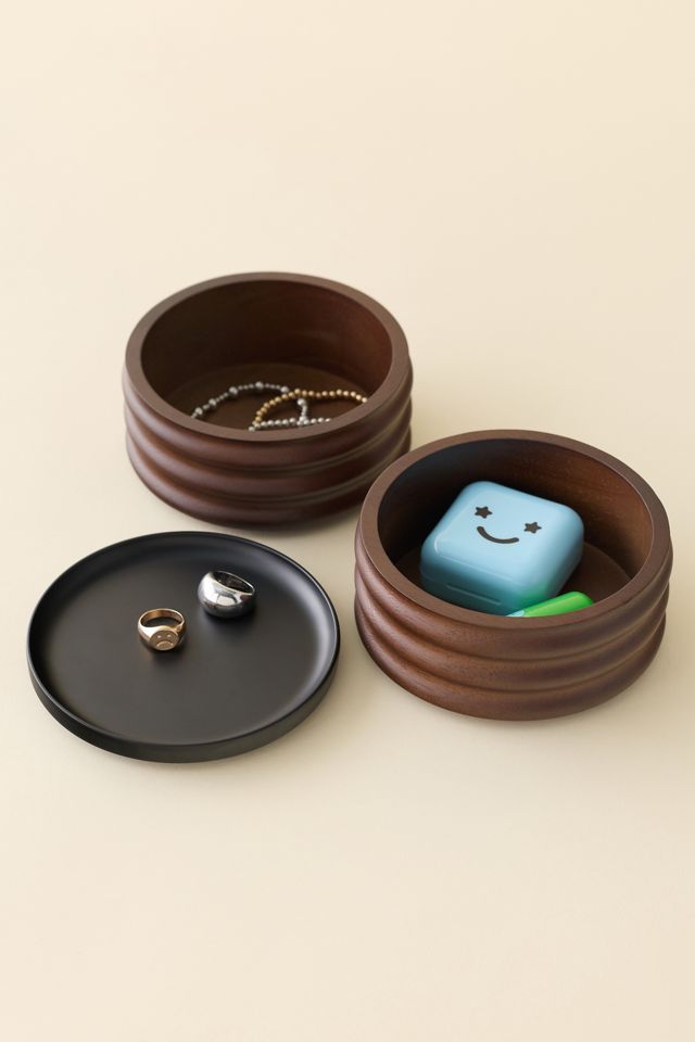 Casen 2-Tier Wooden Jewelry Storage Box #1