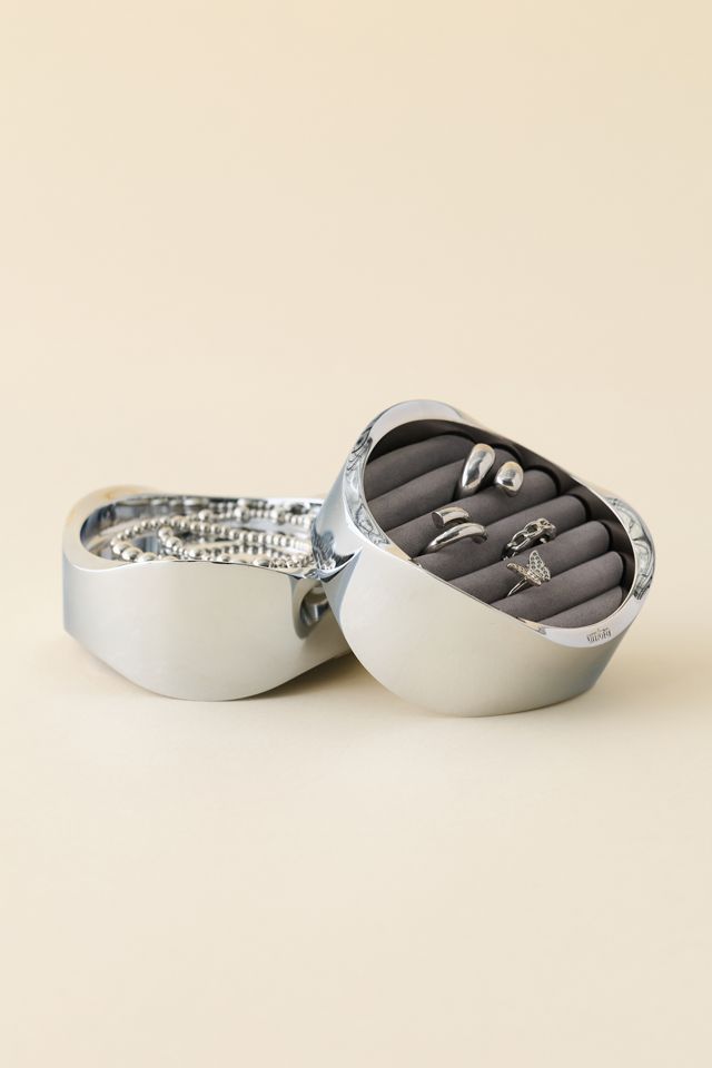 Jace Wavy Chrome 2-Tier Jewelry Organizer #1