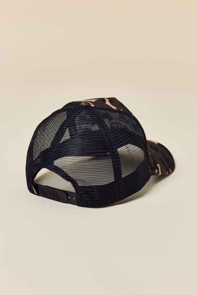 Von Dutch Camo Pattern Logo Trucker Hat #1