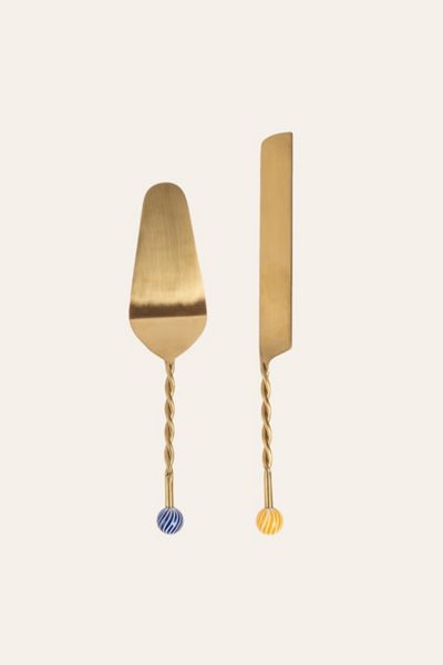 Zsa Zsa Zsu Rampur Steel Cake Serving Set