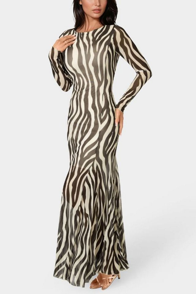 Bebe Long Sleeve Powermesh Dress | Urban Outfitters