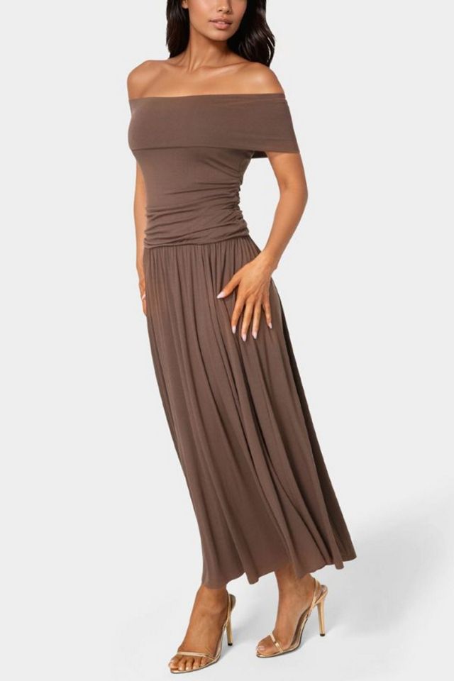 Bebe Off the Shoulder Drop Waist Dress #1