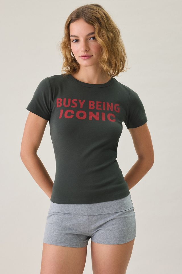 Busy Being Iconic Graphic Baby Tee #1