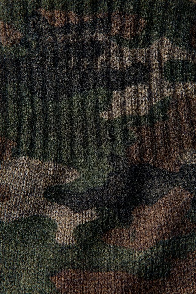 Gants sans doigts en tricot camouflage #1