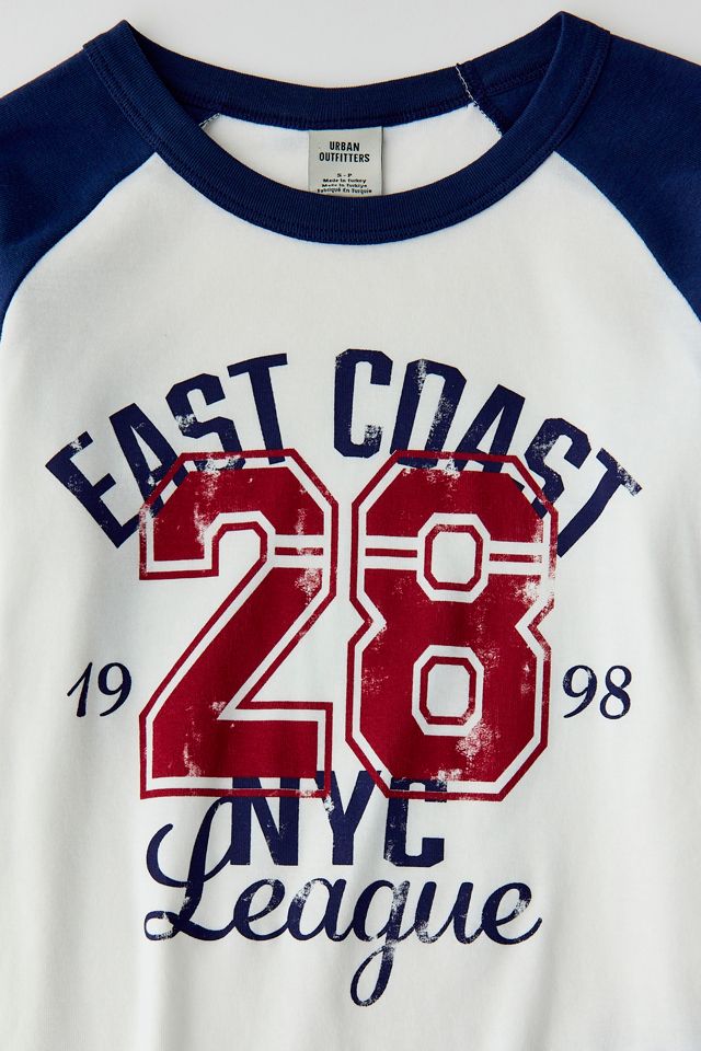 East Coast NYC Graphic Raglan 3/4 Sleeve Tee #4