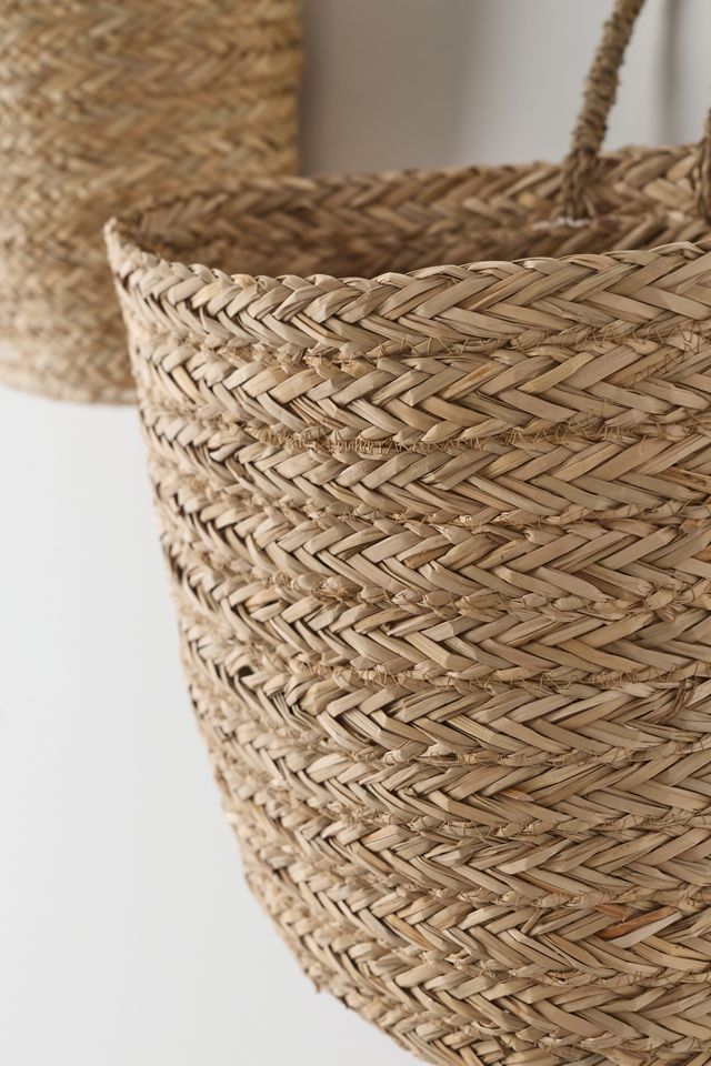 Briar Handwoven Seagrass Wall Hanging Basket - Set Of 2 #2