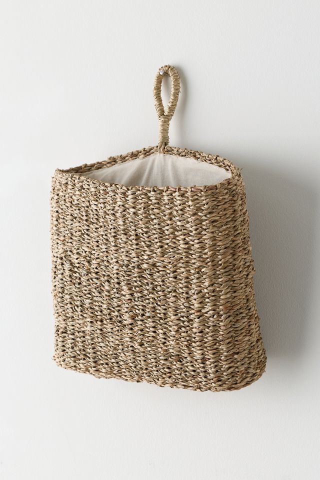 Vivian Handwoven Seagrass Wall Hanging Basket #1