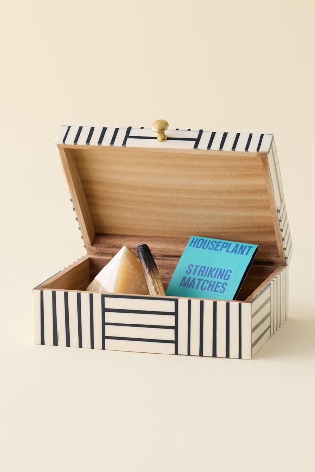 Maren Striped Resin Trinket Box #1
