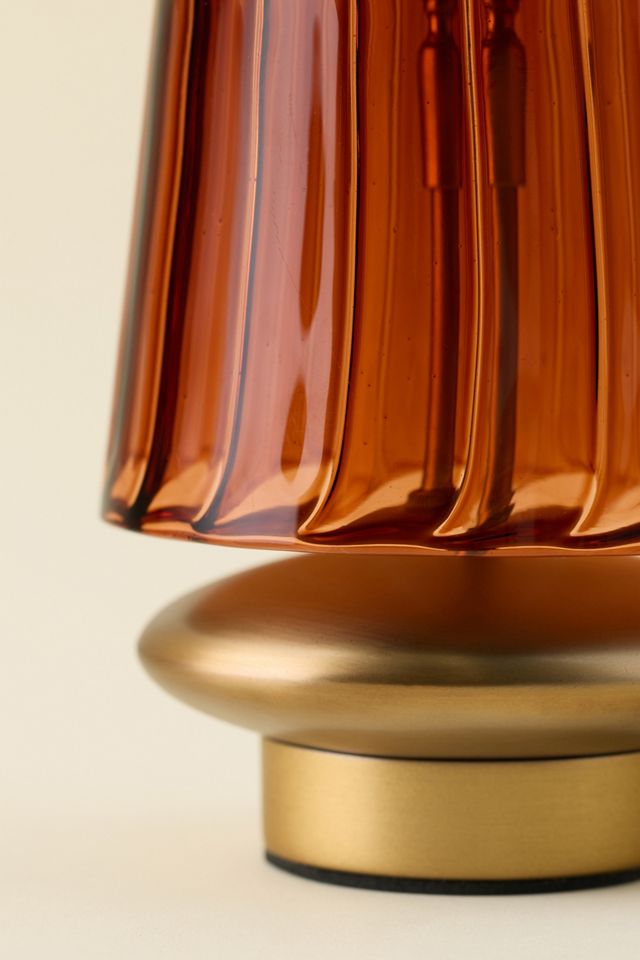Sabrina Pleated Glass Rechargeable LED Table Lamp #2