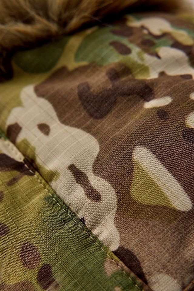Ripstop Camo Faux Fur Trapper Hat #1