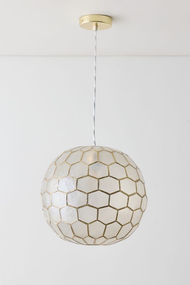 Riley Capiz Globe Pendant Light #1