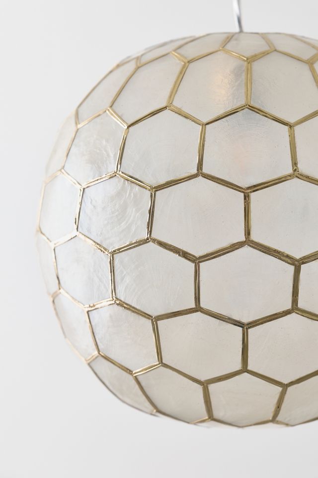Riley Capiz Globe Pendant Light #2