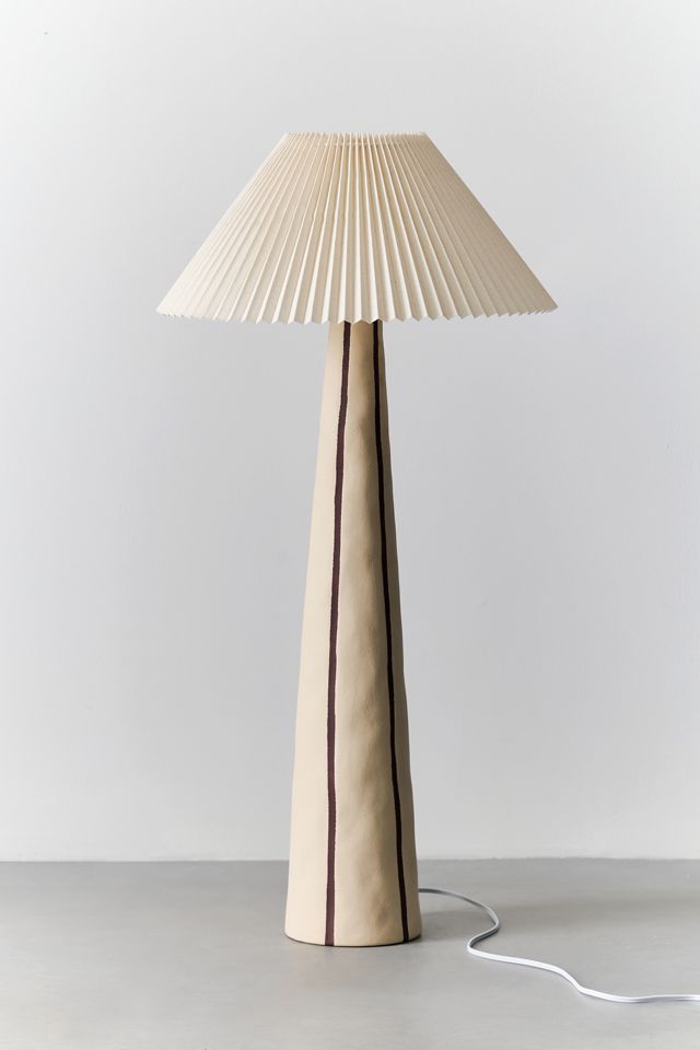 Alia Striped Ceramic Floor Lamp #1
