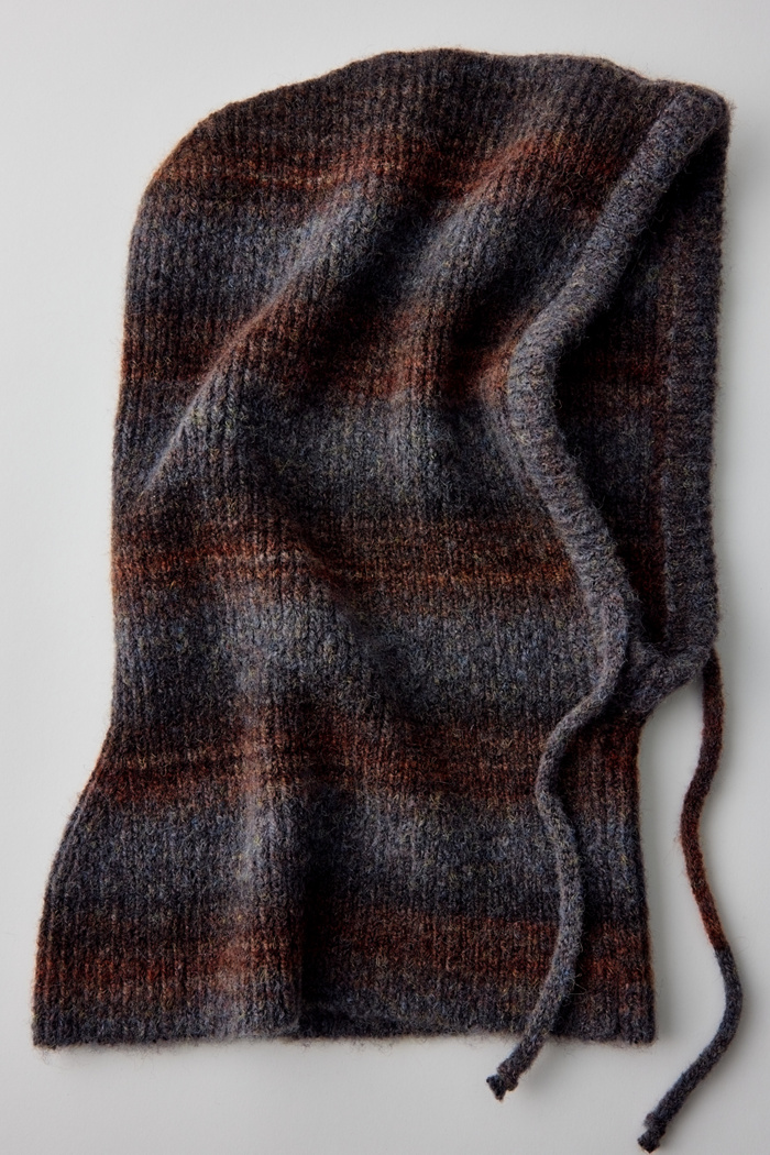 Ombre Stripe Knit Hood