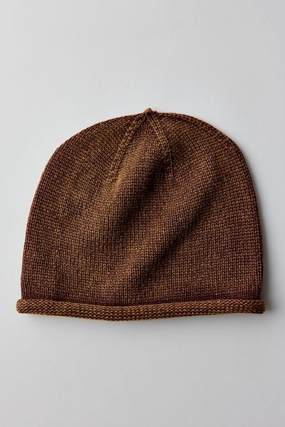 Washed Knit Roll Cuff Beanie